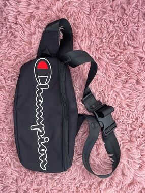 Champion Black Belt Bag with Red Logo Accent